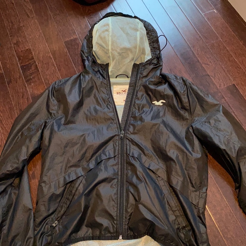 Black Hollister Windbreaker